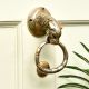 Handmade Tiger Head Brass Ring Door Knocker
